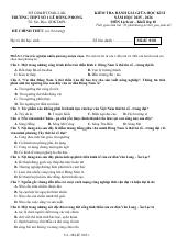 Đề thi Giữa kì 2 Lịch sử 10 năm 2025-2026 trường THPT Số 1 Lê Hồng Phong (Đắk Lắk)